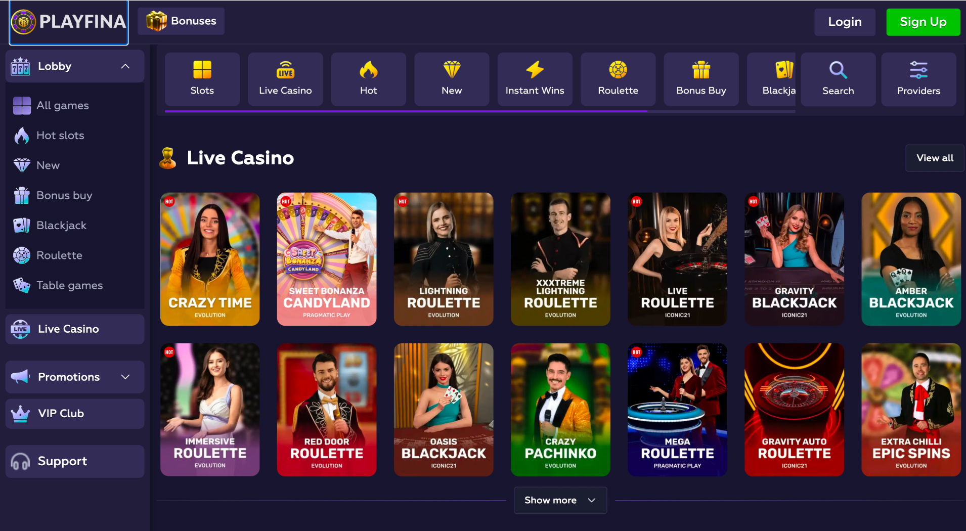 Playfina Casino