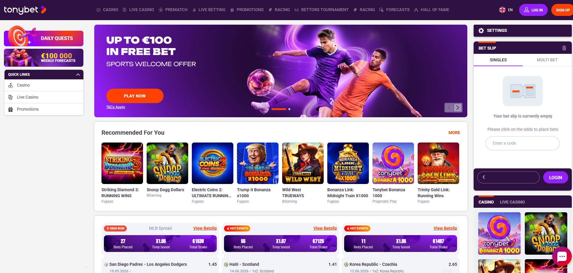 Tonybet Casino