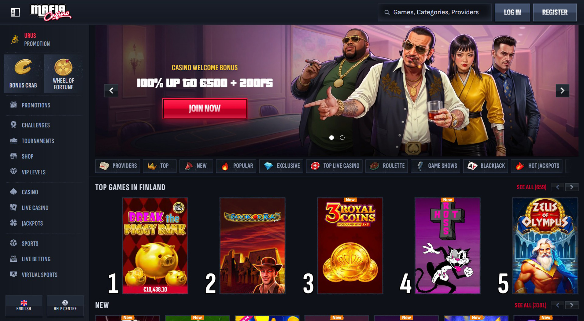 2. Mafia Casino - Fast Online Casino Access